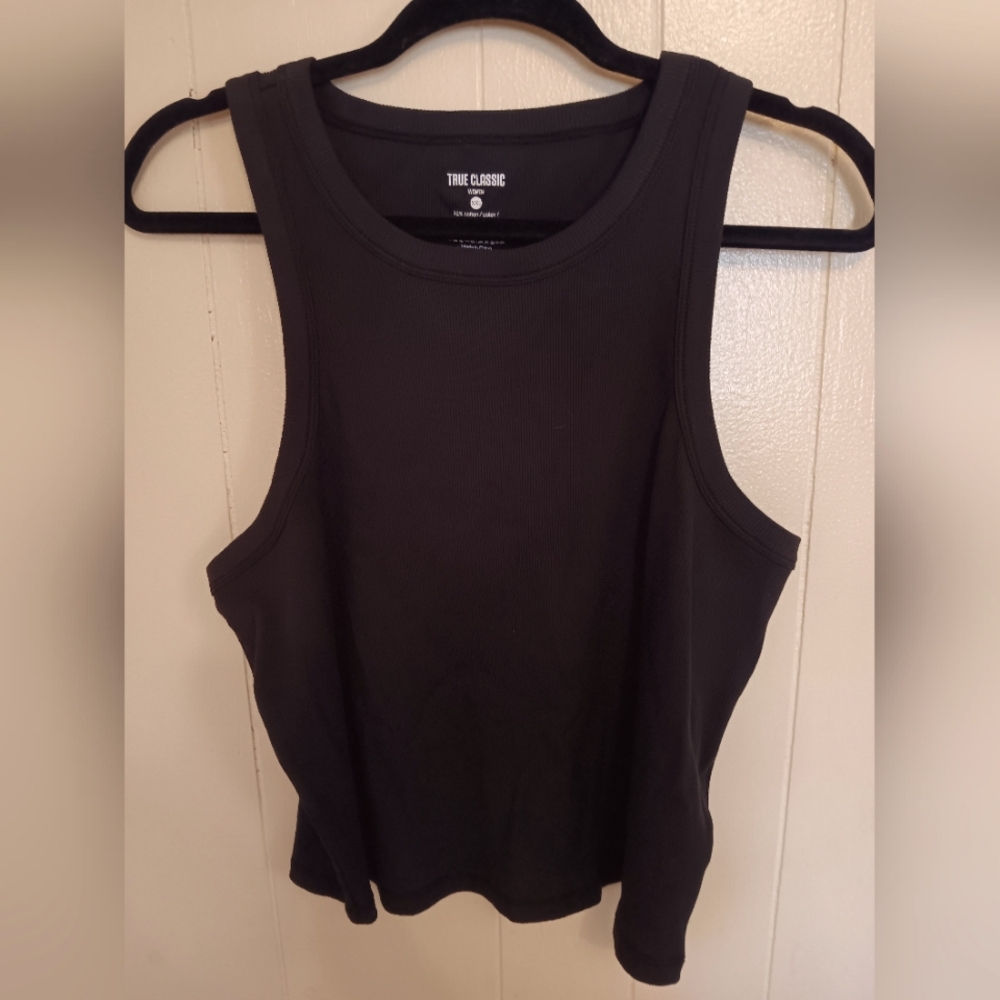 Brand new womens True Classic black tank top, size XXL